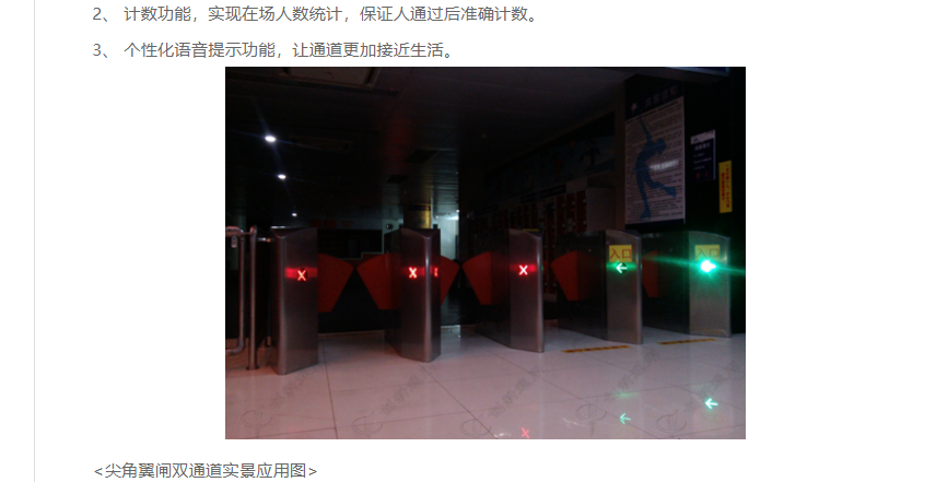 創(chuàng)新通翼閘雙通道世紀(jì)星溜冰場尖角案例