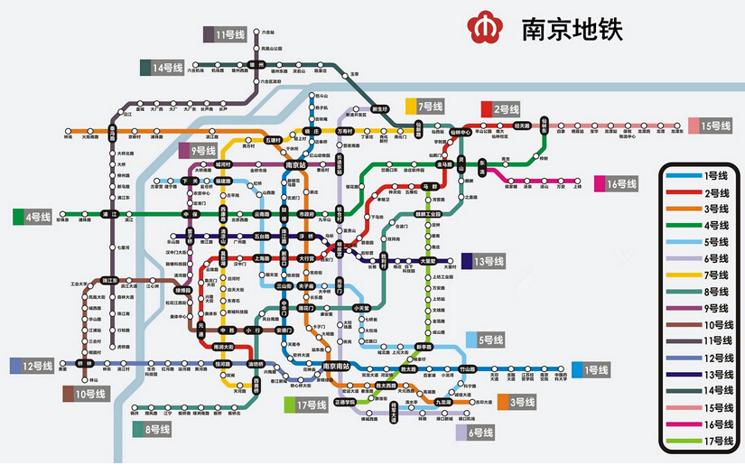 南京地鐵路線圖